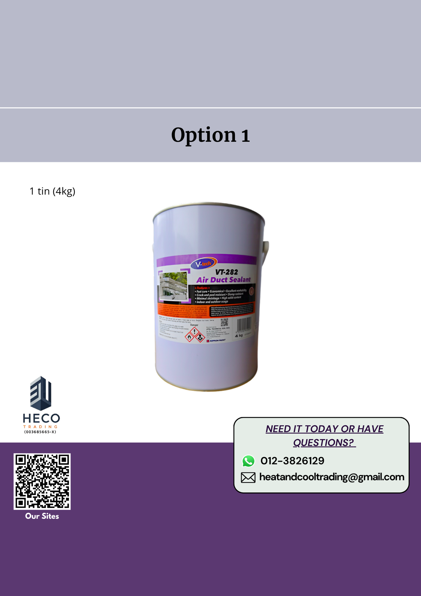 Air Duct Sealant VT-282 4kg