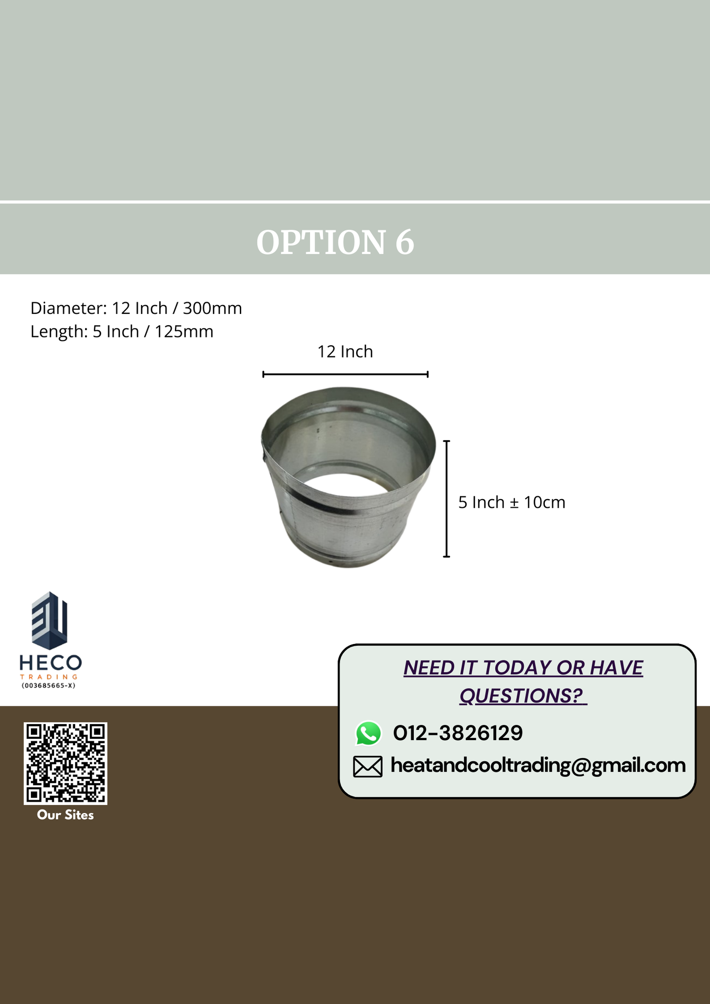 Galvanized Steel Duct Connector 4 inches to 14 inches