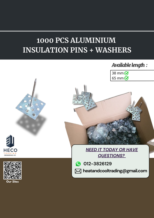 Aluminium Insulation Pins 1000 PCS W Washers for Fastening Insulation Materials 38mm/65mm Length
