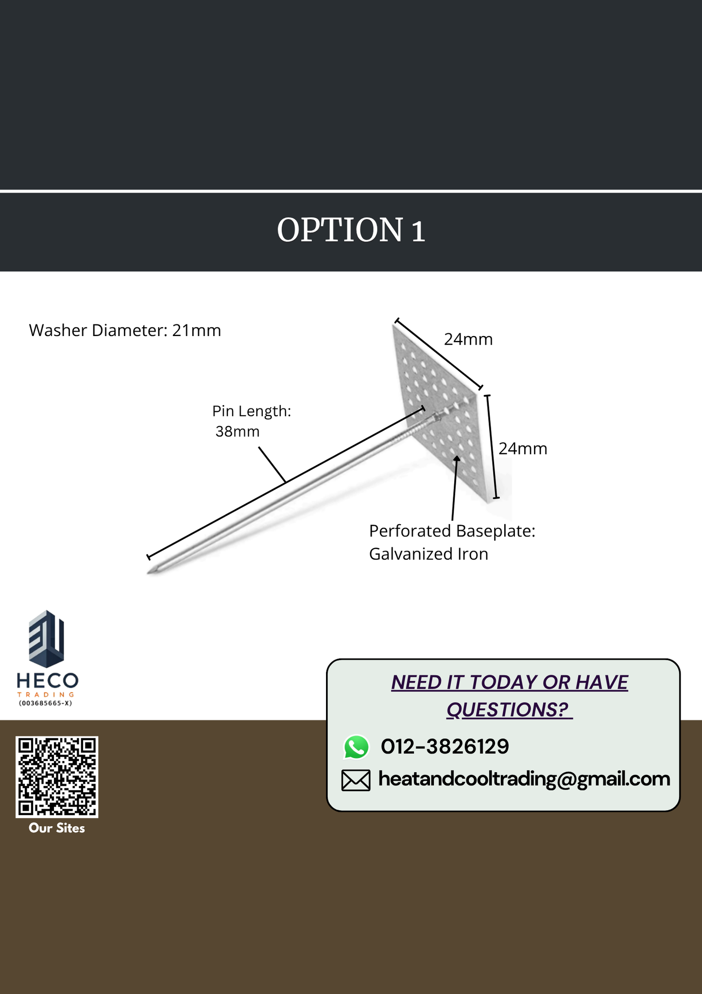 Aluminium Insulation Pins 1000 PCS W Washers for Fastening Insulation Materials 38mm/65mm Length