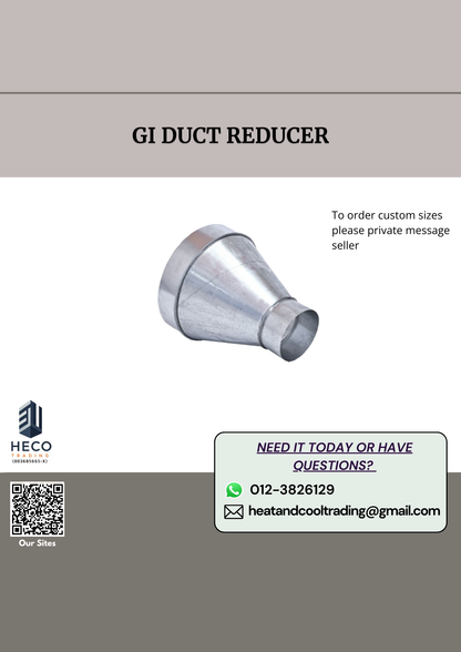 Galvanized Steel Duct Reducer