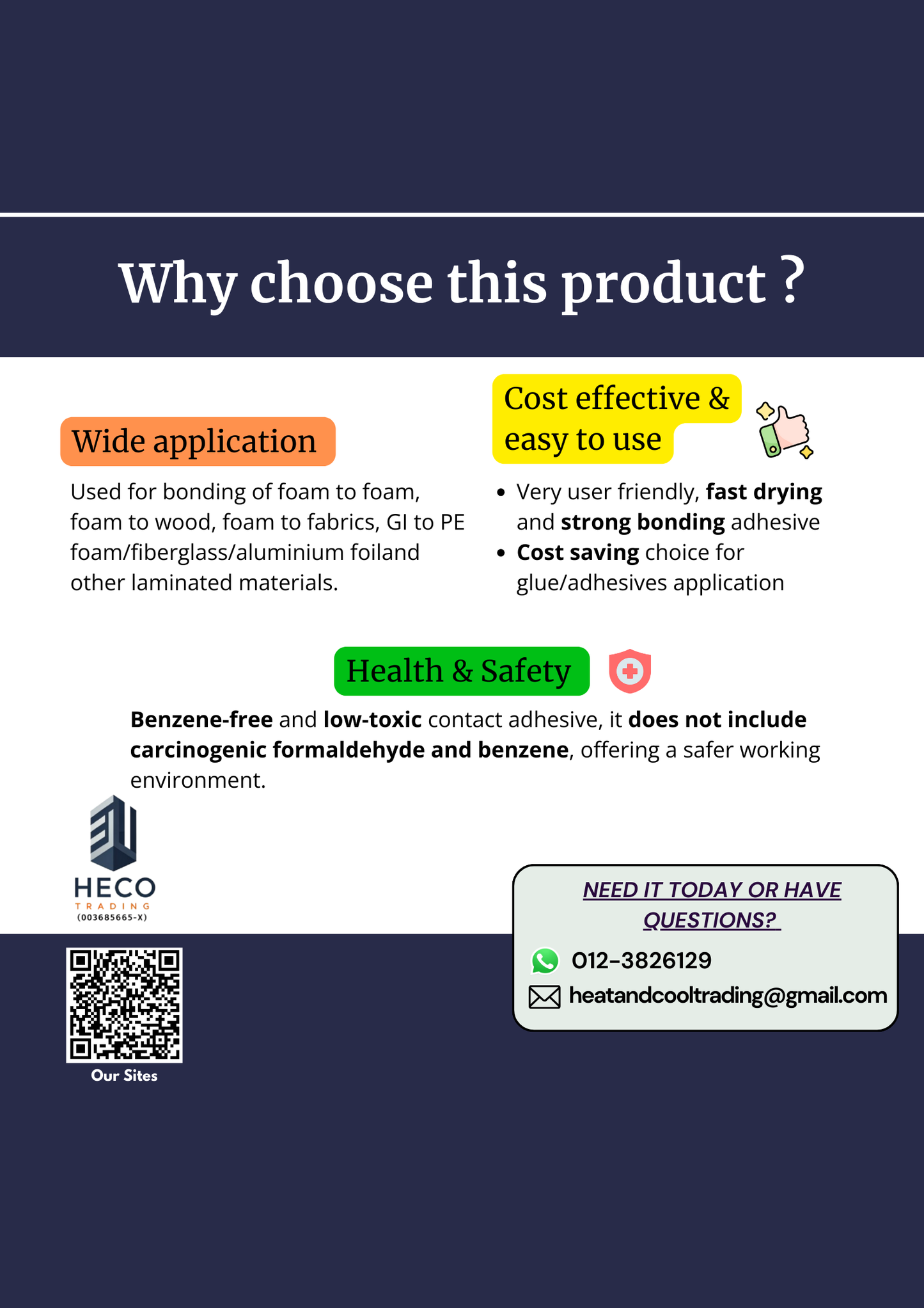 Glue 555B Adhesive Bonding for Foam to Foam/Wood/Fabric/GI/Aluminium Foil/Fibreglass