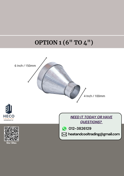 Galvanized Steel Duct Reducer