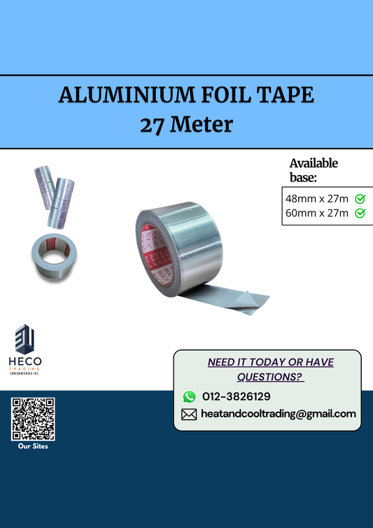 Aluminium Foil Tape High Quality 27m long 2"-3" wide for sealing of pipeline/pipe joint/board/panel/block
