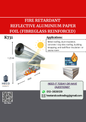 Fire Retardant Reflective Aluminium Paper Foil(Fibreglass Reinforced MS APRA K-731) 1.25x45M